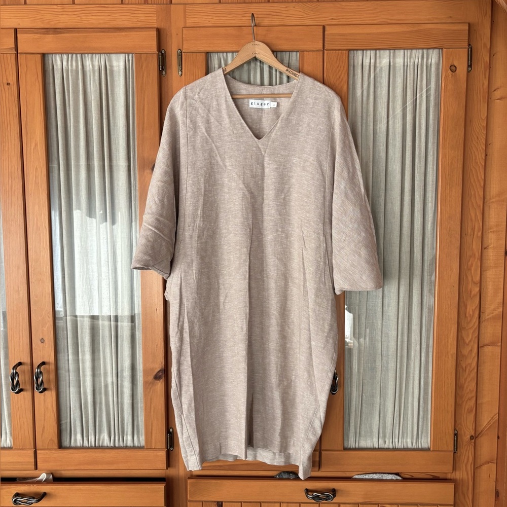 Pure Linen Cocoon Dress